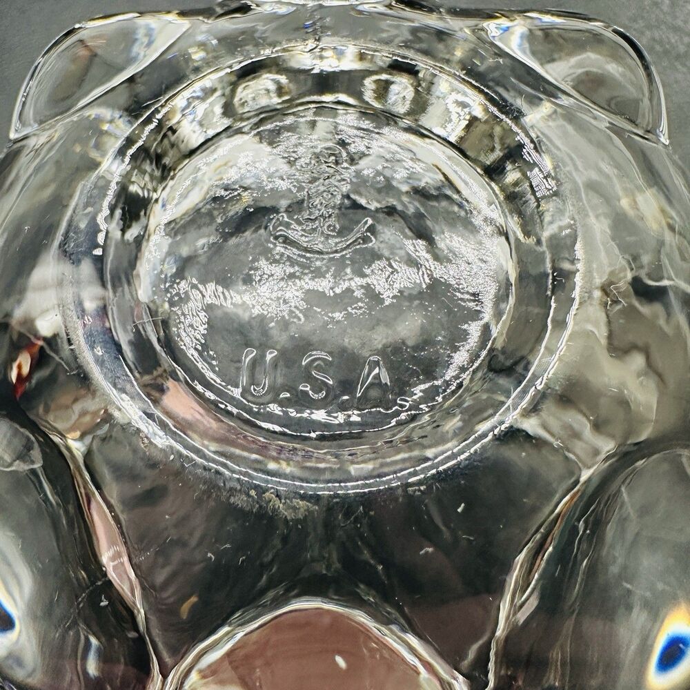 Anchor Hocking Turtle Covered Trinket Box Clear Glass Dish Jewelry Vintage USA - Picture 16 of 16